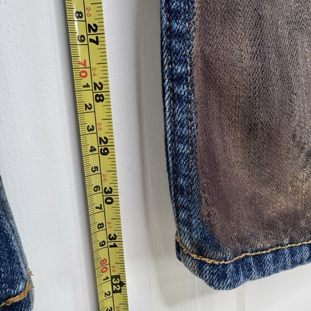 Vintage Delia's Y2K Flare Jeans 7/8 Hand Painted Mushroom Fairycore Cottagecore - Picture 10 of 10